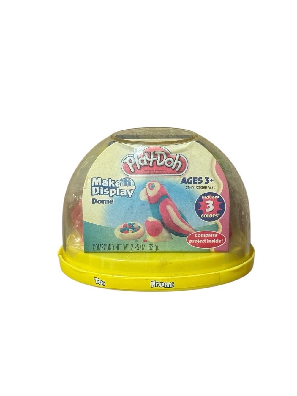 Rare Play-Doh Make 'n Display Dome Bird Parrot